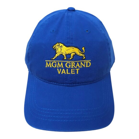 MGM Grand Valet Strapback Cap Washed Chino Twill Embroidered Baseball Hat NEW - Picture 1 of 13